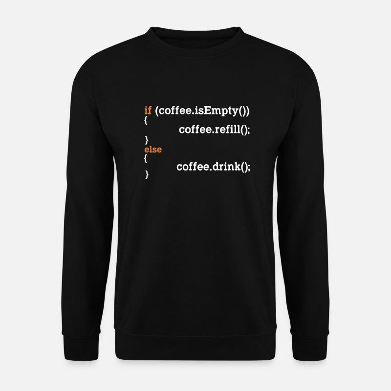 Lustiges Programmierer-Kaffee-Geschenk für Programmierer - Unisex Pullover - Schwarz