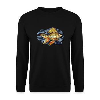 Poisson - Sweat-shirt Unisexe - noir - Devant - Alina (178cm) & Michal (187cm)