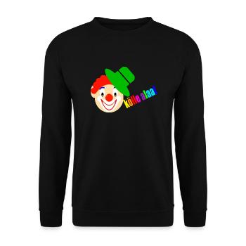 Clown says kölle alaaf - Unisex Sweatshirt - black - Front - Alina (178cm) & Michal (187cm)