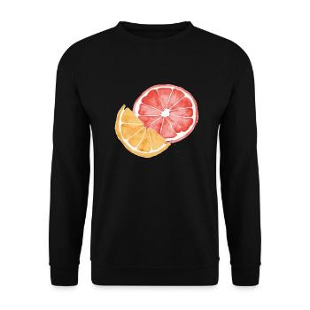 fruit - Unisex Sweatshirt - black - Front - Alina (178cm) & Michal (187cm)