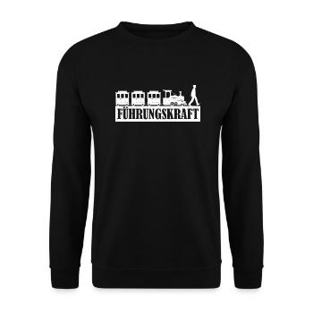 Chef de file du chemin de fer miniature - Sweat-shirt Unisexe - noir - Devant - Alina (178cm) & Michal (187cm)