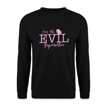 I'm The Evil Stepmother Bonus Mom Adoption - Unisex Sweatshirt - black - Front - Alina (178cm) & Michal (187cm)