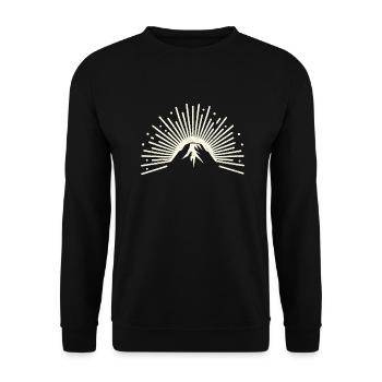 Mountains & Faith: Inspiring Designs for Christians - Unisex Sweatshirt - black - Front - Alina (178cm) & Michal (187cm)
