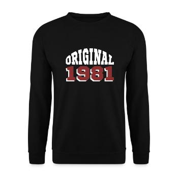 Original 1981 - Unisex Pullover - Schwarz - Vorne - Alina (178cm) & Michal (187cm)