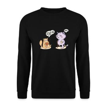 That Will Cost An Arm And A Leg Funny Cat Talking - Unisex Sweatshirt - black - Front - Alina (178cm) & Michal (187cm)