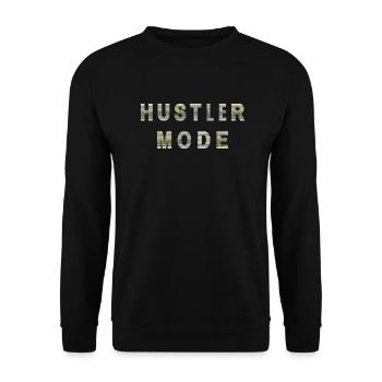 Hustler Fashion Dollar Bill Texture Inspiration - Unisex Sweatshirt - black - Front - Alina (178cm) & Michal (187cm)