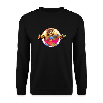 GYM RAT - Unisex Pullover - Schwarz - Vorne - Alina (178cm) & Michal (187cm)