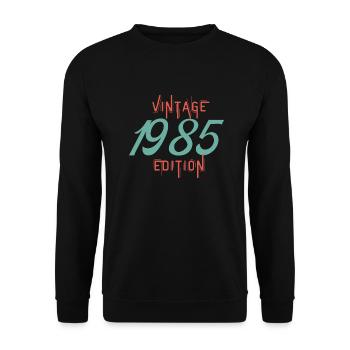 Jahrgang Ausgabe 1985 - Unisex Pullover - Schwarz - Vorne - Alina (178cm) & Michal (187cm)