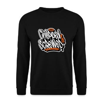 90s Hip-Hop Chopped & Screwed Vintage Graffiti Tag - Unisex Sweatshirt - black - Front - Alina (178cm) & Michal (187cm)