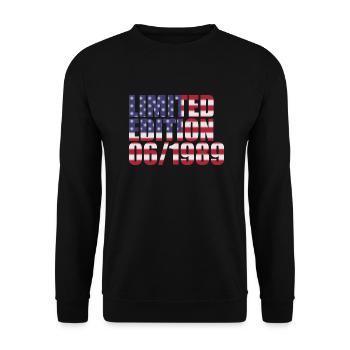 35th Birthday Limited Edition USA 06/1989 - Unisex Sweatshirt - black - Front - Alina (178cm) & Michal (187cm)