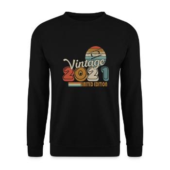 2021 - Unisex Pullover - Schwarz - Vorne - Alina (178cm) & Michal (187cm)