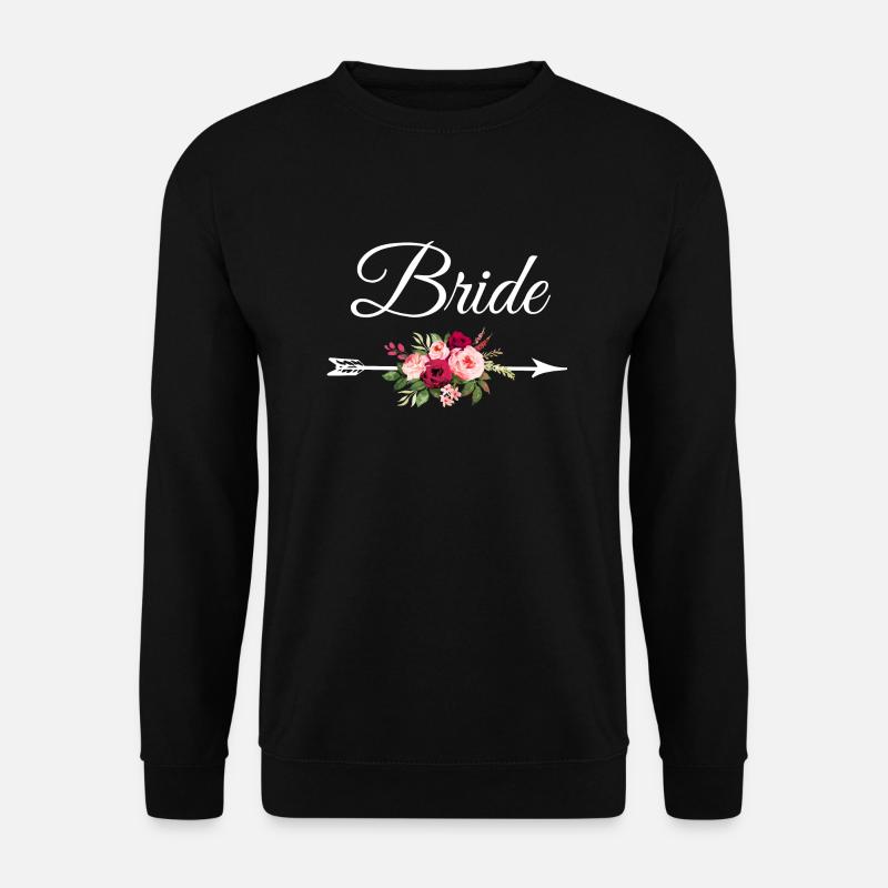 Bride Arrow Flower Bouquet - Unisex Sweatshirt - black
