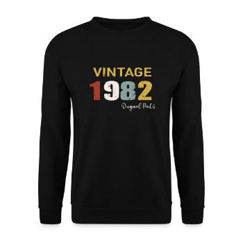 Originalteile 1982 - Geschenk zum 42-jährigen Jubiläum - Unisex Pullover - Schwarz - Vorne - Alina (178cm) & Michal (187cm)