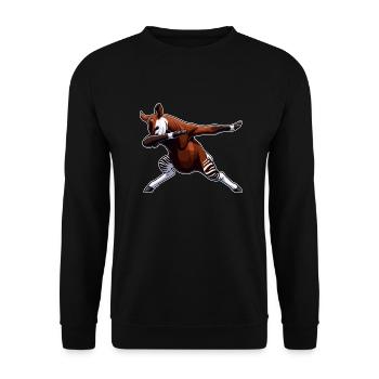 Okapi Animal Cute Okapi - Unisex Sweatshirt - black - Front - Alina (178cm) & Michal (187cm)