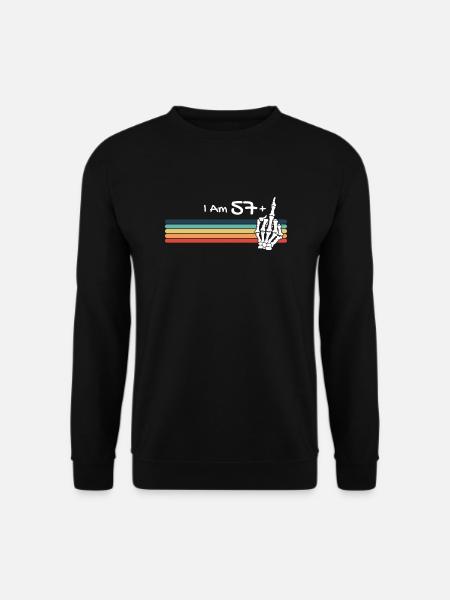 Skull Vintage - Ich bin nicht 58, ich bin 57 plus Mitte - Unisex Pullover - Schwarz