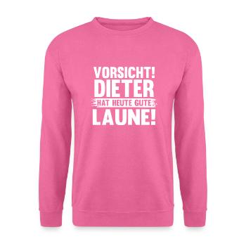 Vorname Dieter - Unisex Pullover - Pink - Vorne