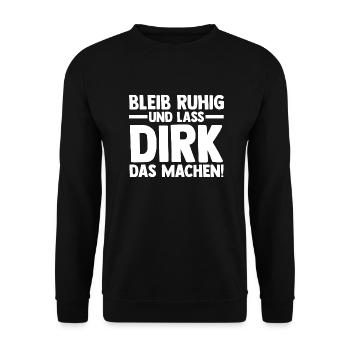 Prénom Dirk - Sweat-shirt Unisexe - noir - Devant - Alina (178cm) & Michal (187cm)