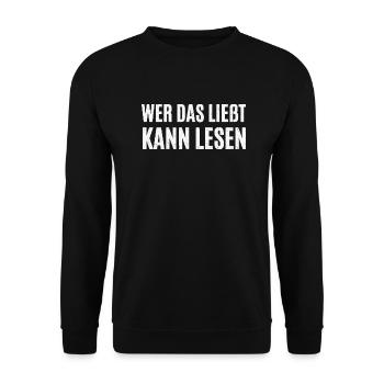 Lustiger Spruch - Unisex Pullover - Schwarz - Vorne - Alina (178cm) & Michal (187cm)