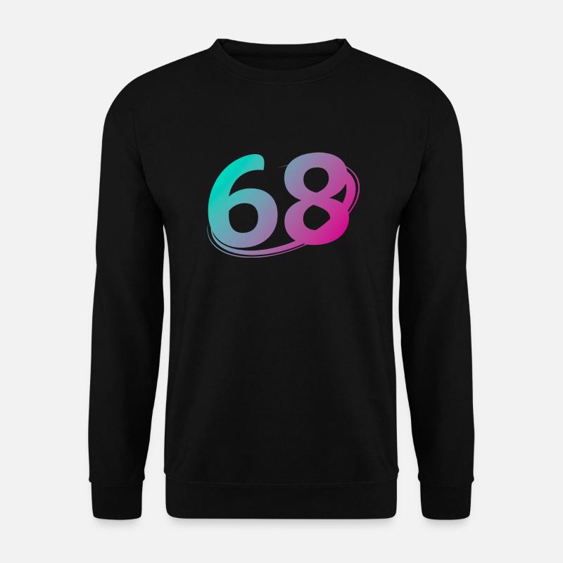 Nummer 68 mehrfarbig - Unisex Pullover - Schwarz