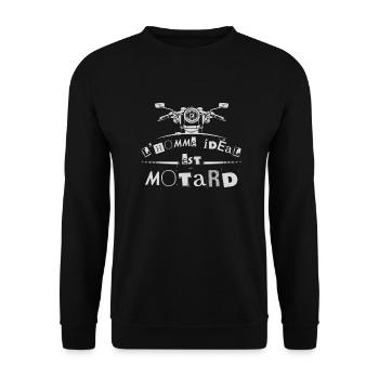 motard - Sweat-shirt Unisexe - noir - Devant - Alina (178cm) & Michal (187cm)