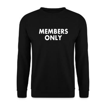 Members only - Unisex Pullover - Schwarz - Vorne - Alina (178cm) & Michal (187cm)
