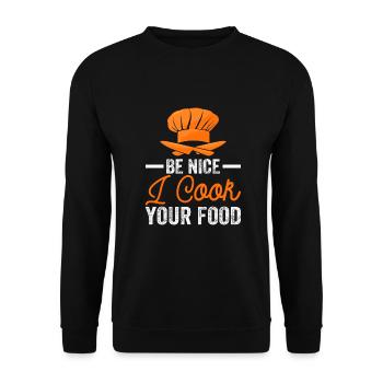 Chef Restaurant Chef - Unisex Sweatshirt - black - Front - Alina (178cm) & Michal (187cm)