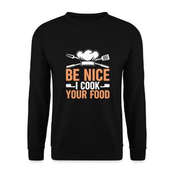 Chef Chef Gastronomy - Unisex Sweatshirt - black - Front - Alina (178cm) & Michal (187cm)