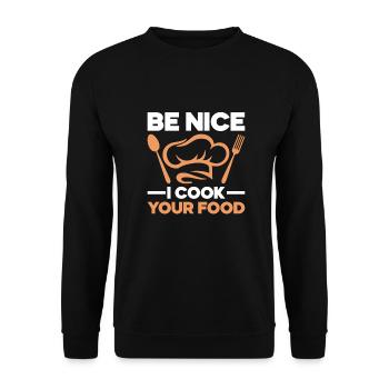 Chef Restaurant Chef - Unisex Sweatshirt - black - Front - Alina (178cm) & Michal (187cm)