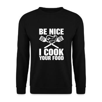 Chef Restaurant Chef - Unisex Sweatshirt - black - Front - Alina (178cm) & Michal (187cm)