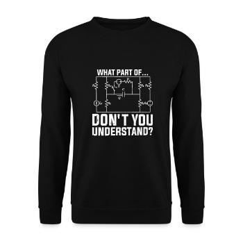 Électricien disant artisan - Sweat-shirt Unisexe - noir - Devant - Alina (178cm) & Michal (187cm)