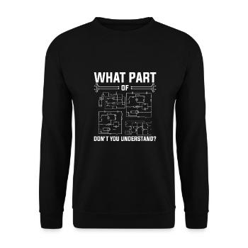Électricien disant artisan - Sweat-shirt Unisexe - noir - Devant - Alina (178cm) & Michal (187cm)
