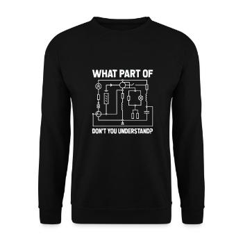 Électricien disant artisan - Sweat-shirt Unisexe - noir - Devant - Alina (178cm) & Michal (187cm)