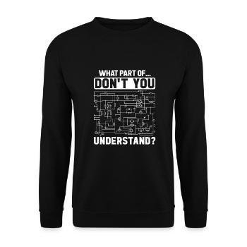 Électricien disant artisan - Sweat-shirt Unisexe - noir - Devant - Alina (178cm) & Michal (187cm)