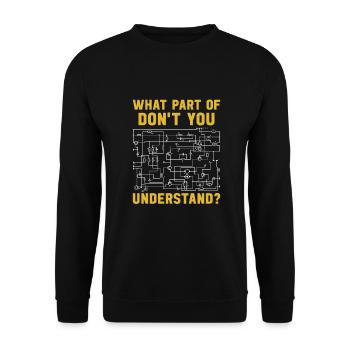 Électricien disant artisan - Sweat-shirt Unisexe - noir - Devant - Alina (178cm) & Michal (187cm)