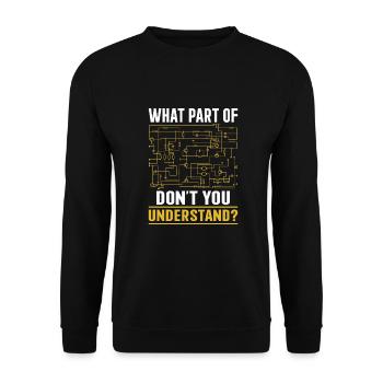 Elektriker Spruch Handwerker - Unisex Pullover - Schwarz - Vorne - Alina (178cm) & Michal (187cm)