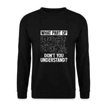 Électricien disant artisan - Sweat-shirt Unisexe - noir - Devant - Alina (178cm) & Michal (187cm)