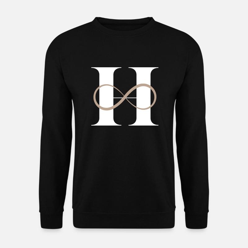 Unendlicher Buchstabe h - Unisex Pullover - Schwarz