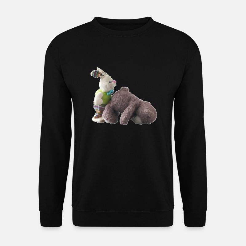 Teddy Bear Bunny - Unisex Sweatshirt - black