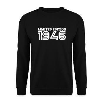 1946 - Born in 1946 - Fantastic since 1946 - Unisex Sweatshirt - black - Front - Alina (178cm) & Michal (187cm)
