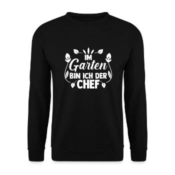 Gardener Hobby Gardener Garden - Unisex Sweatshirt - black - Front - Alina (178cm) & Michal (187cm)
