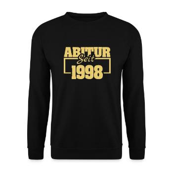 Abiturient 1998 - Unisex Pullover - Schwarz - Vorne - Alina (178cm) & Michal (187cm)