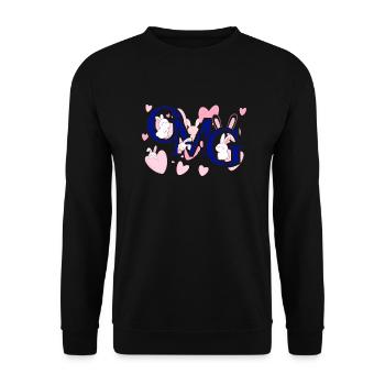 Omg pink - Unisex Sweatshirt - black - Front - Alina (178cm) & Michal (187cm)
