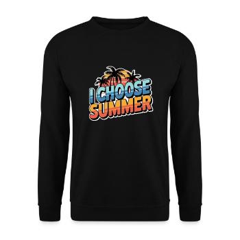 Choose Summer - Unisex Sweatshirt - black - Front - Alina (178cm) & Michal (187cm)