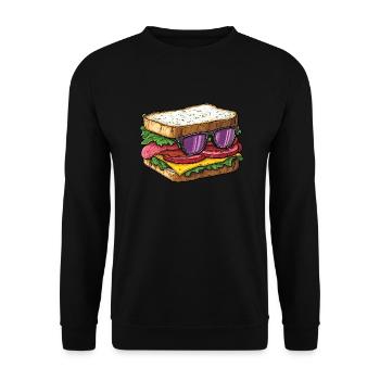 Sandwich frais avec lunettes de soleil - Sweat-shirt Unisexe - noir - Devant - Alina (178cm) & Michal (187cm)