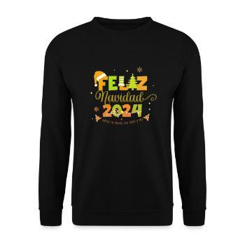 Noël Père Noël 2024 2025 film vacances famille xms - Sweat-shirt Unisexe - noir - Devant - Alina (178cm) & Michal (187cm)