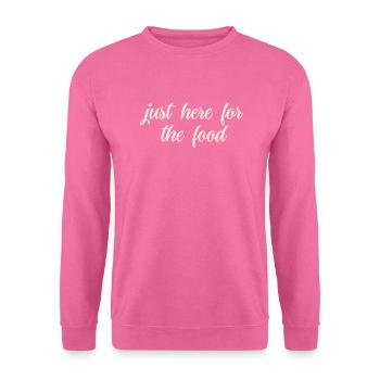Foodlover gestickter Spruch - Unisex Pullover - Pink - Vorne