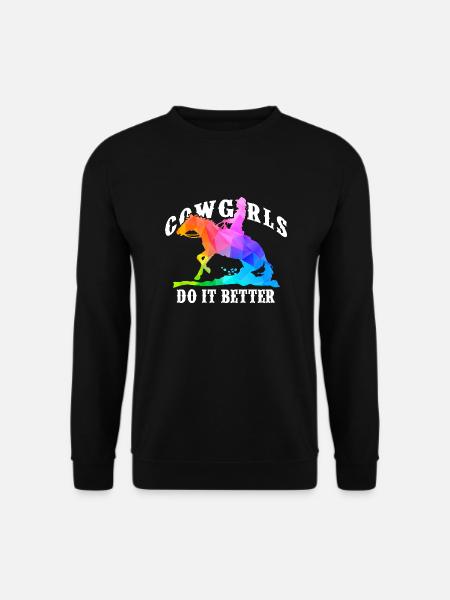 Cowgirls Do It Better - Western reiten - Unisex Pullover - Schwarz