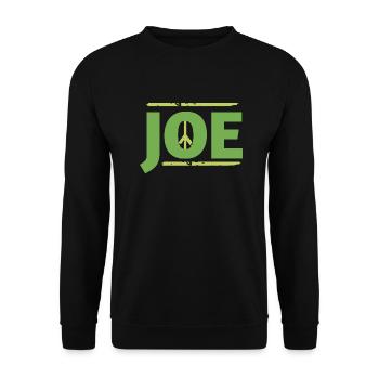 Joe in peace sign graphic - Unisex Sweatshirt - black - Front - Alina (178cm) & Michal (187cm)