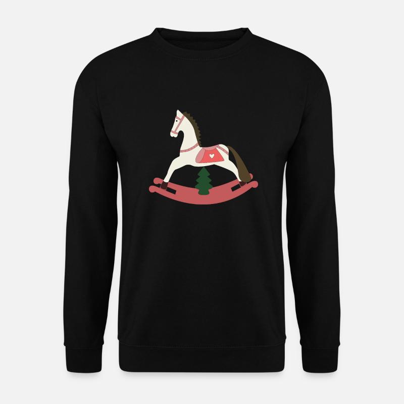 Schaukelpferd Weihnachten - Unisex Pullover - Schwarz