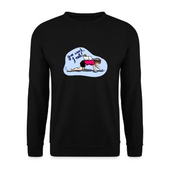 You work I rule - Unisex Pullover - Schwarz - Vorne - Alina (178cm) & Michal (187cm)
